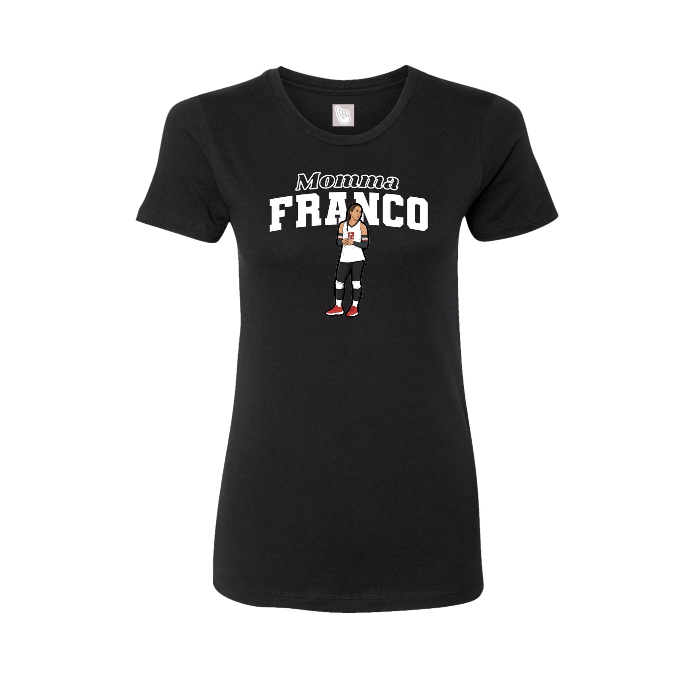 Womens Tee — Mothers Day Block in Black