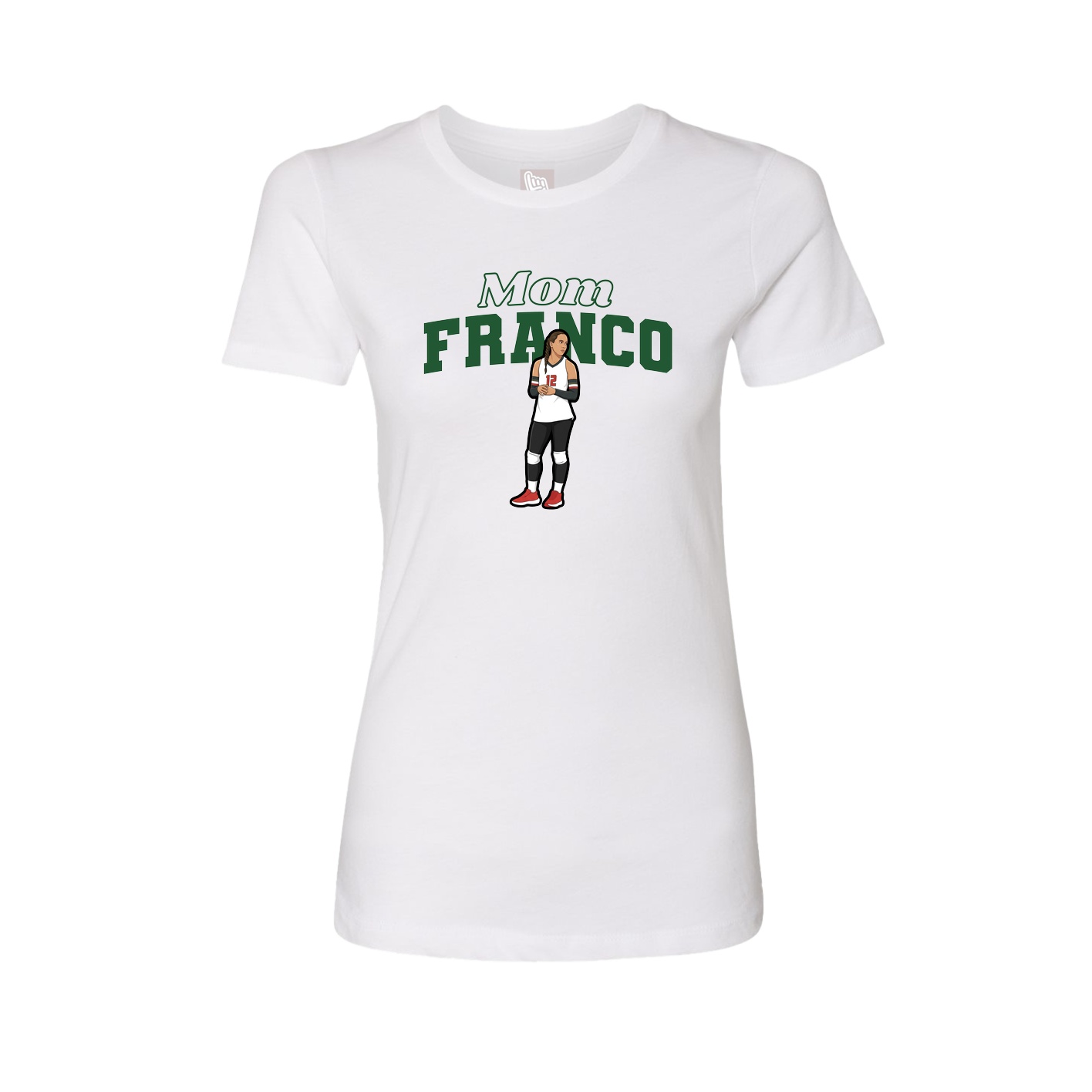 Womens Tee — Mothers Day Block in White