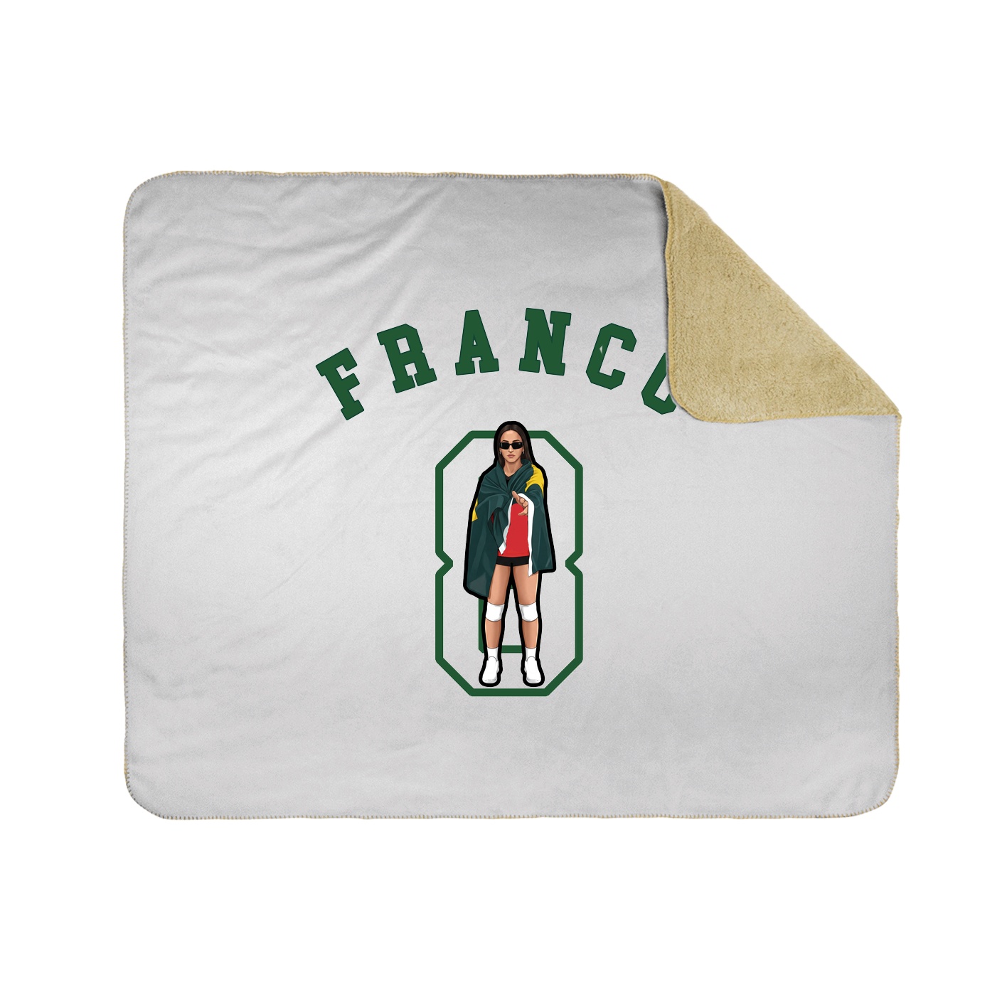 50x60 Sherpa Lined Throw Blanket