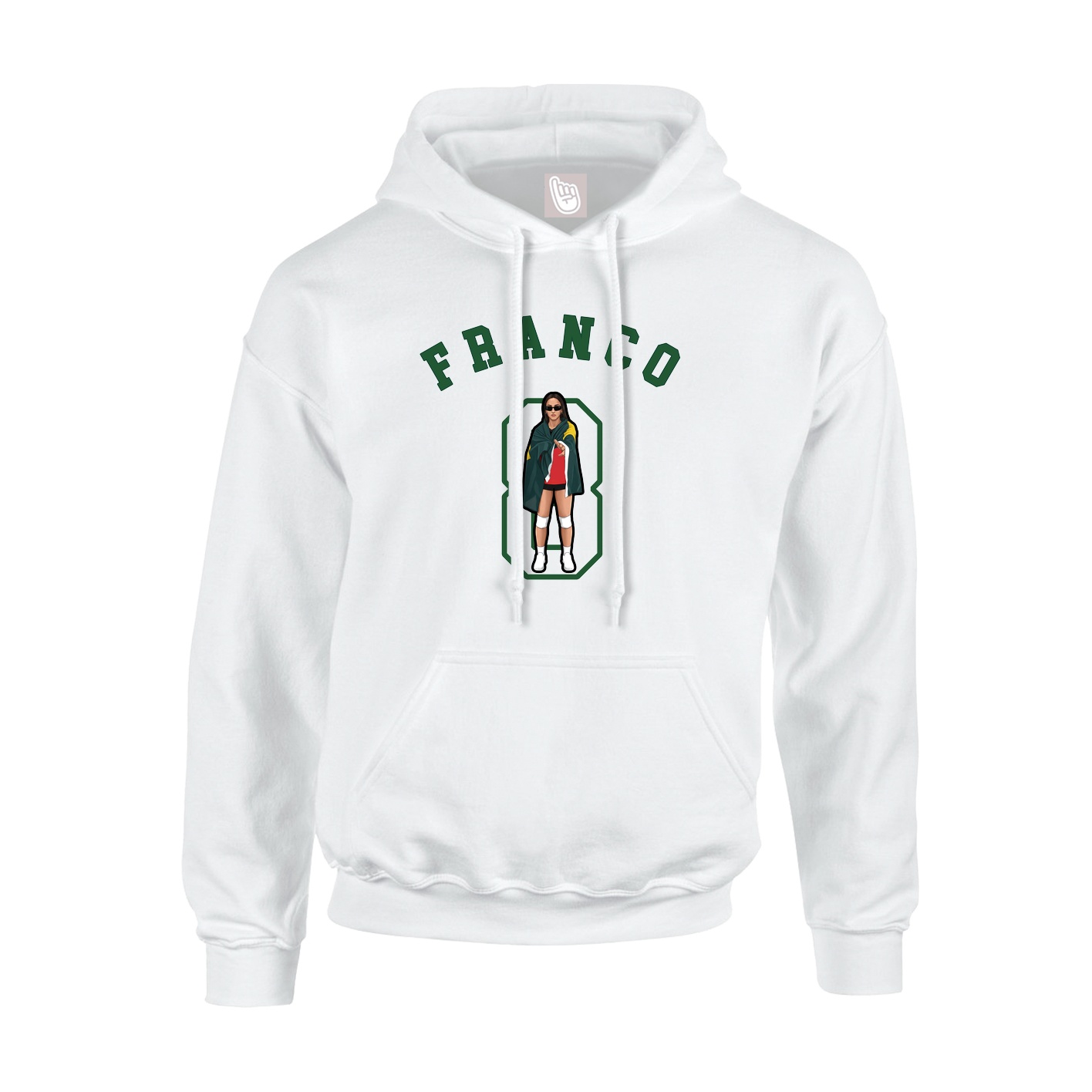 Youth Hoodie — Shirsey Arch in White