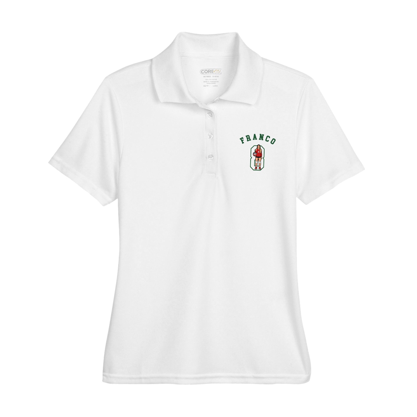 Womens Performance Polo — Shirsey Arch in White