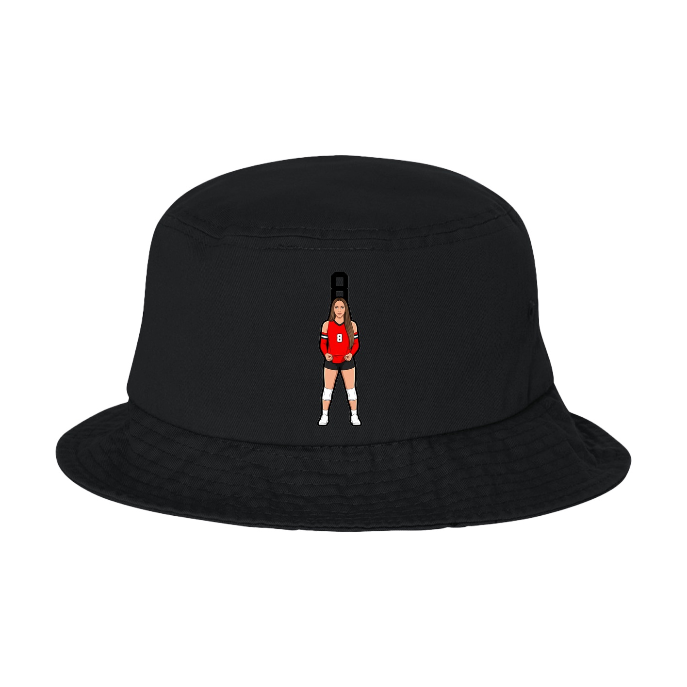 Bucket Cap — Number Top in Black