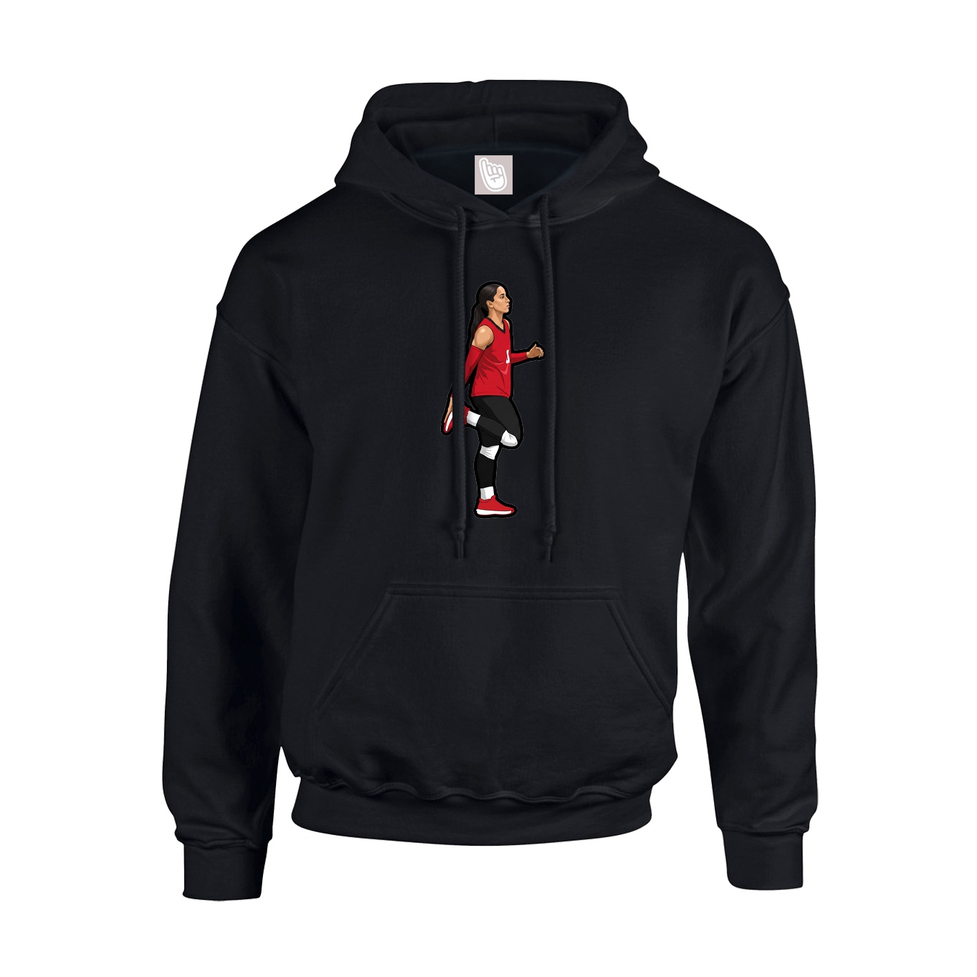 Youth Hoodie — Name Vertical in Black