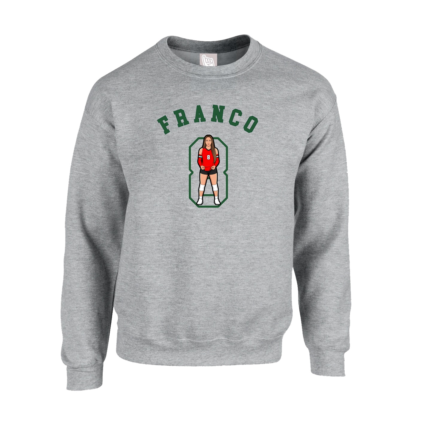 Fleece Crew — Shirsey Arch in Grey