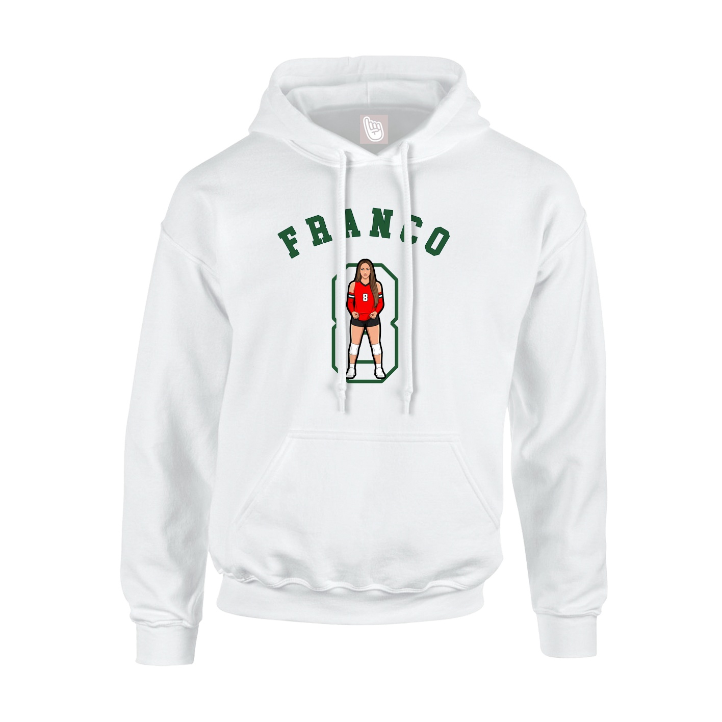 Youth Hoodie — Shirsey Arch in White