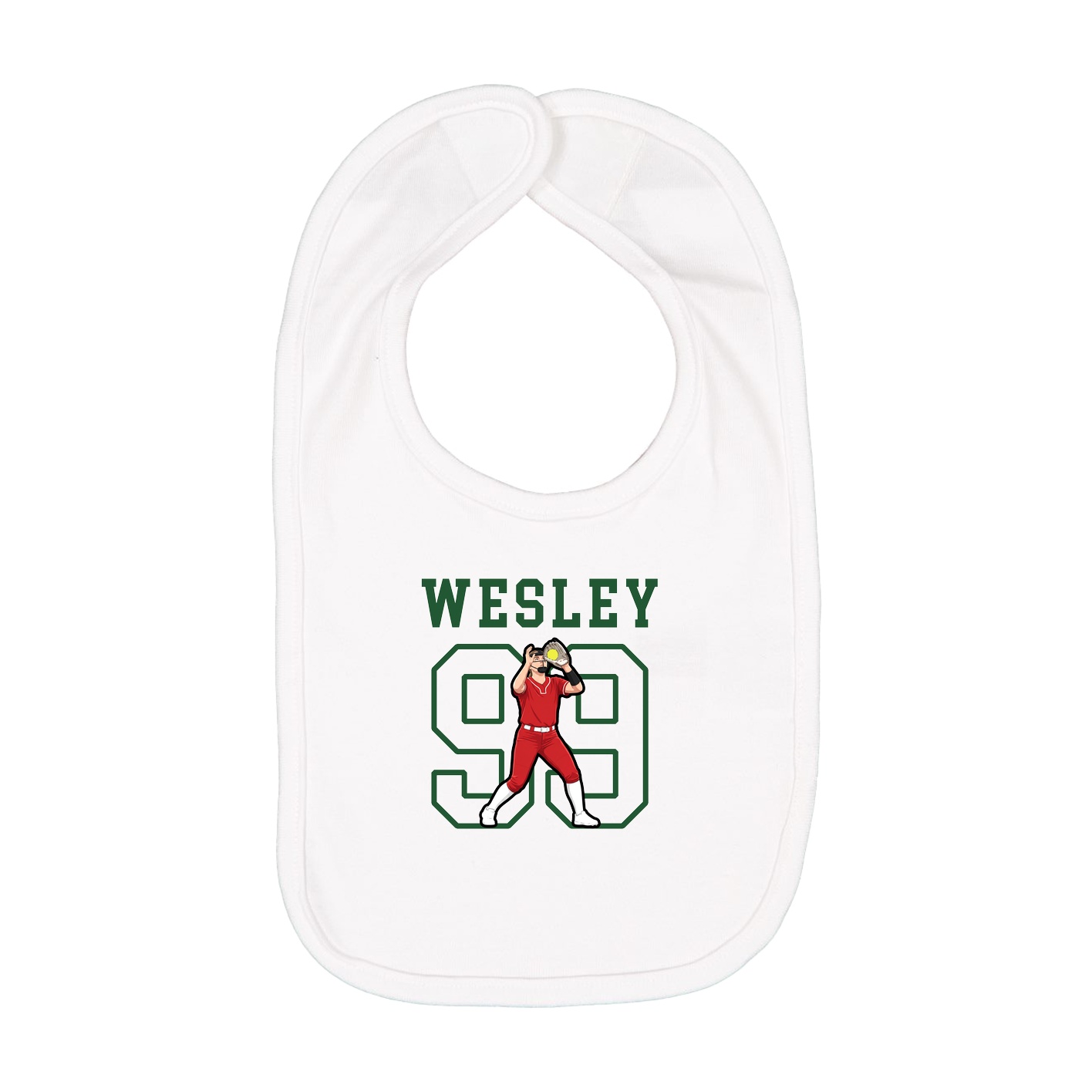 Infant Bib — Shirsey in White