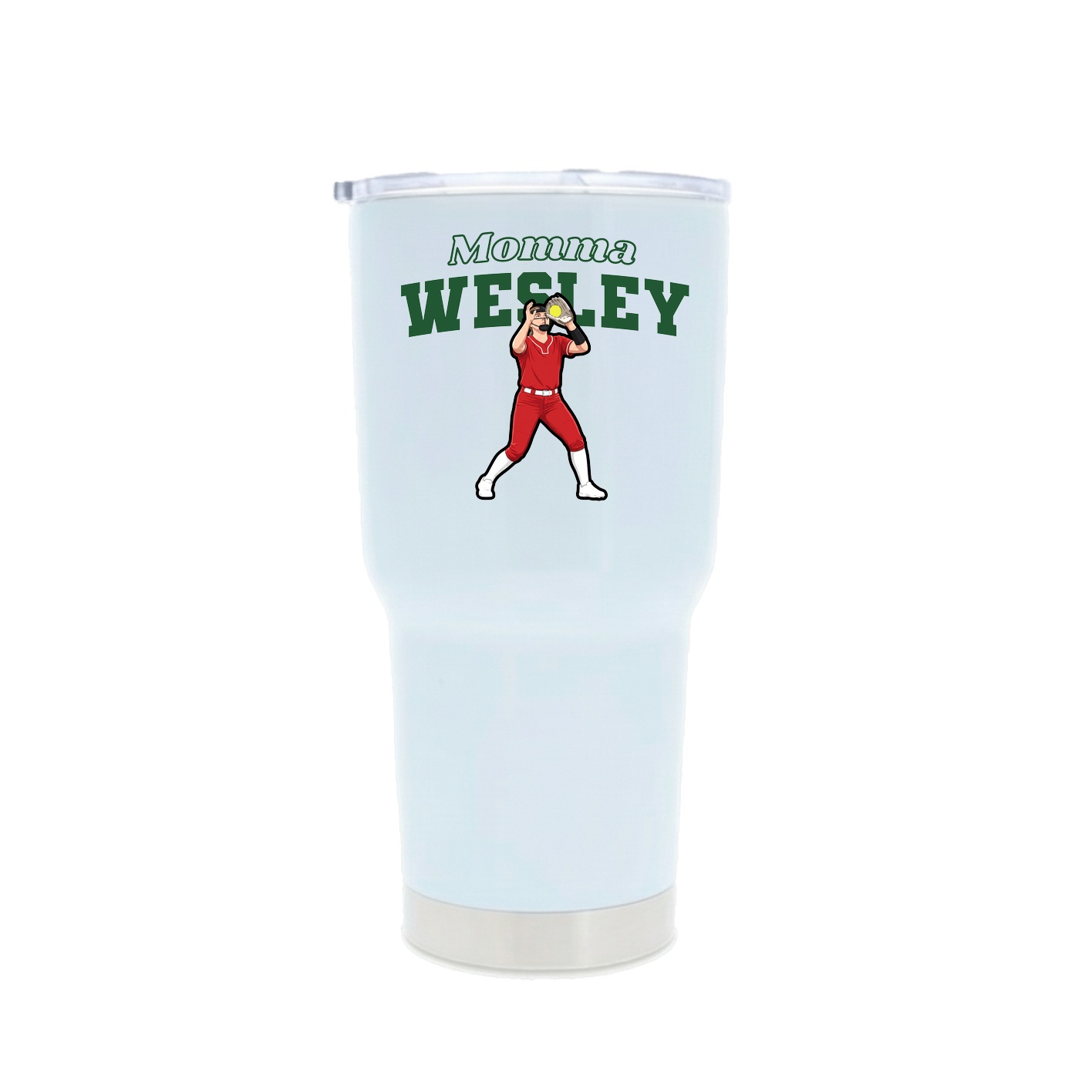 30oz Stainless Steel Tumbler — Mothers Day Block in White