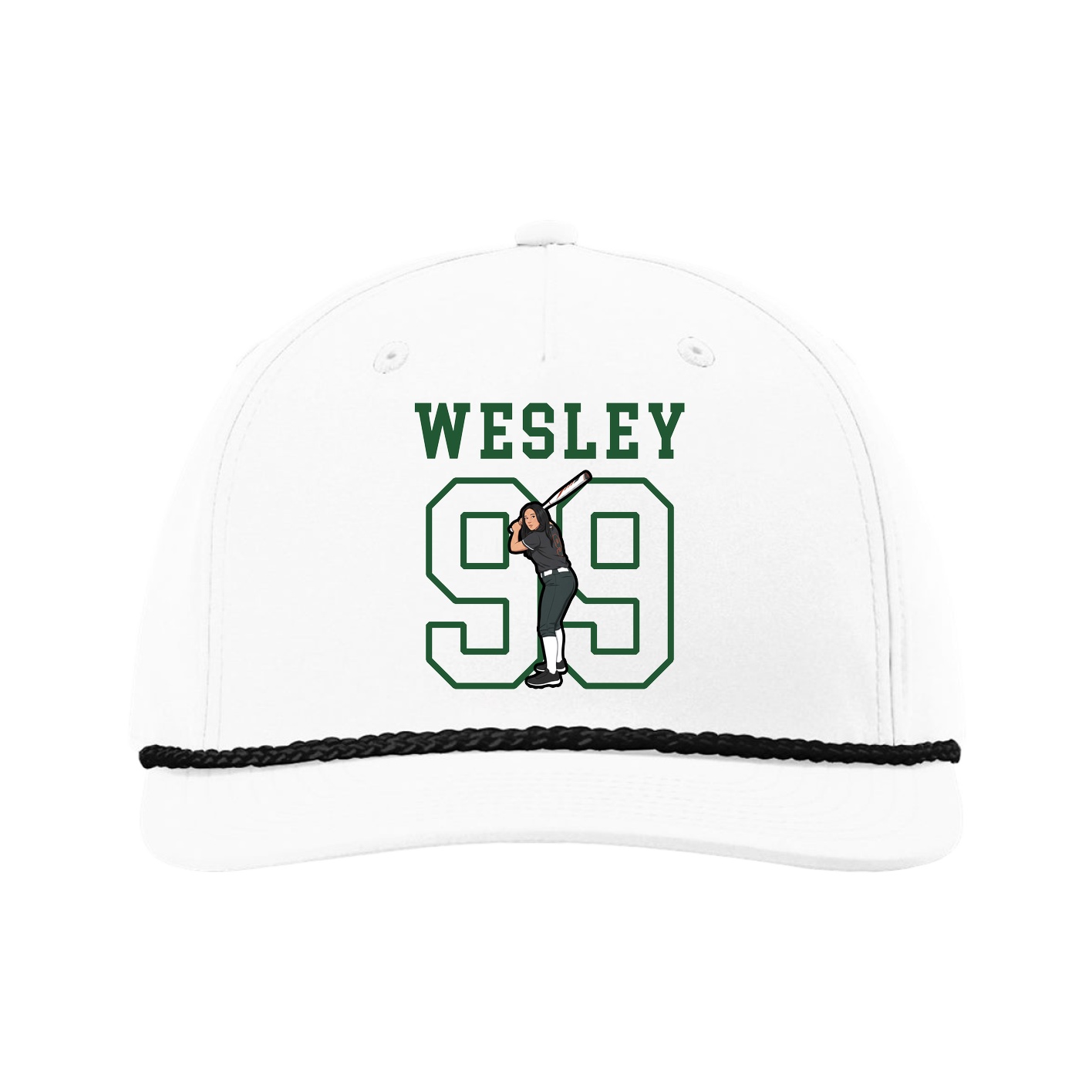 Five-Panel Classic Rope Cap — Shirsey in White
