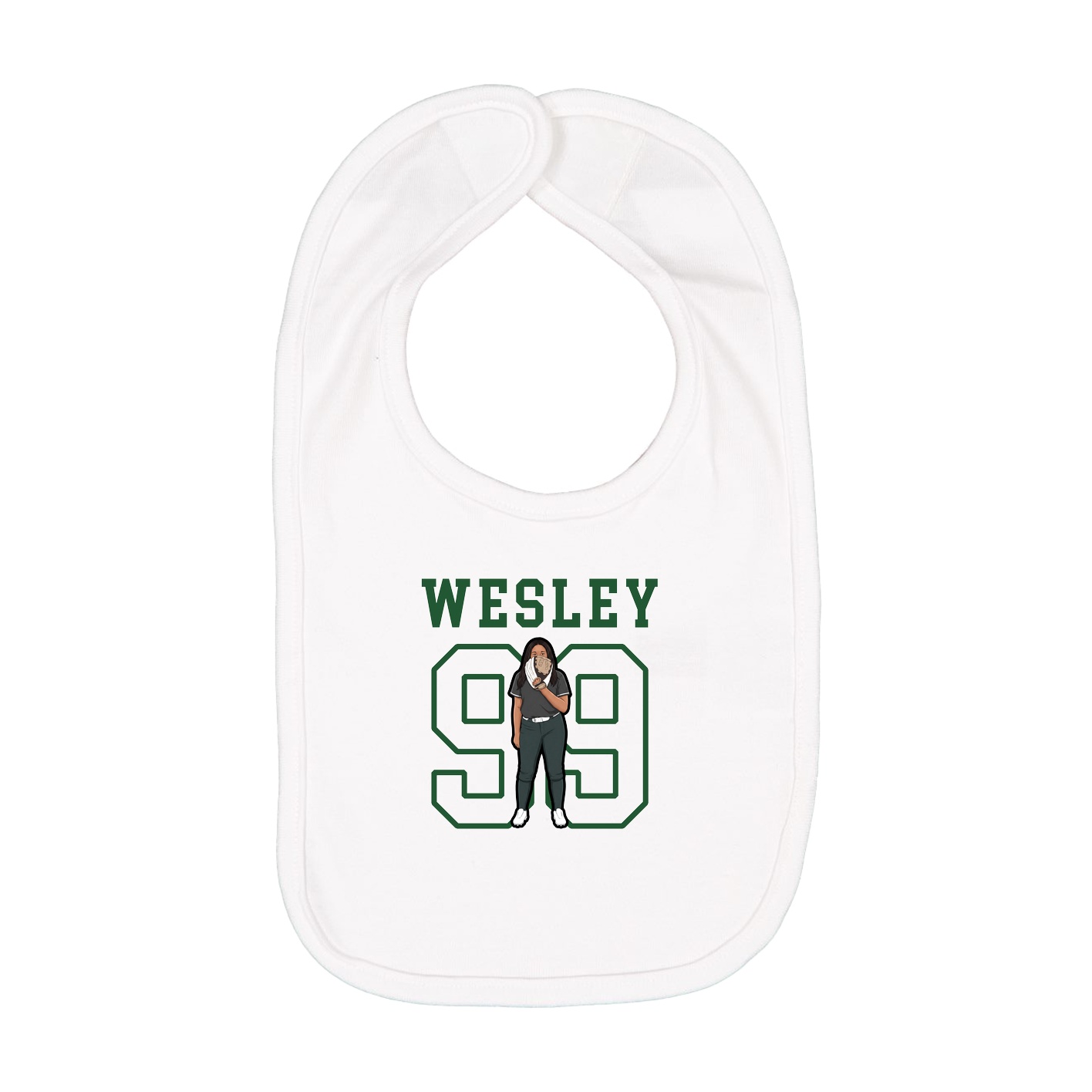 Infant Bib — Shirsey in White