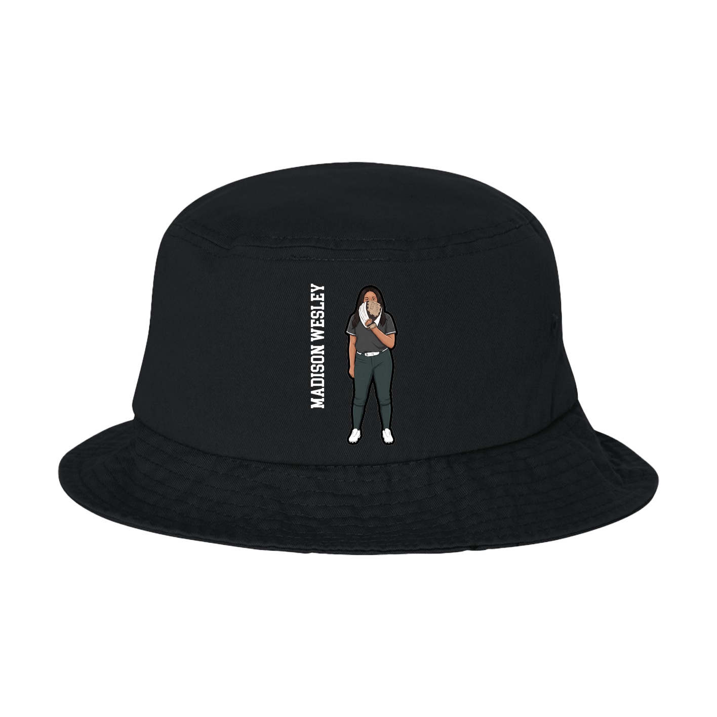Bucket Cap — Name Vertical in Black