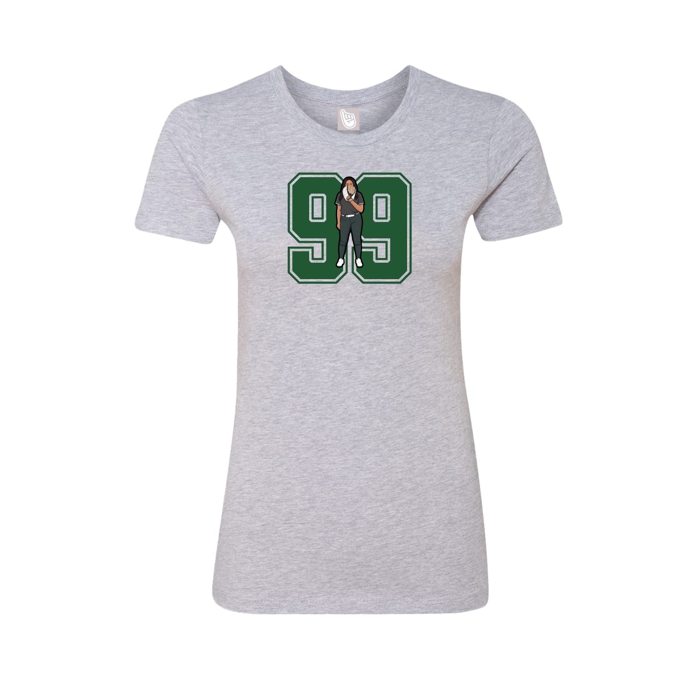 Womens Tee — Number in Grey