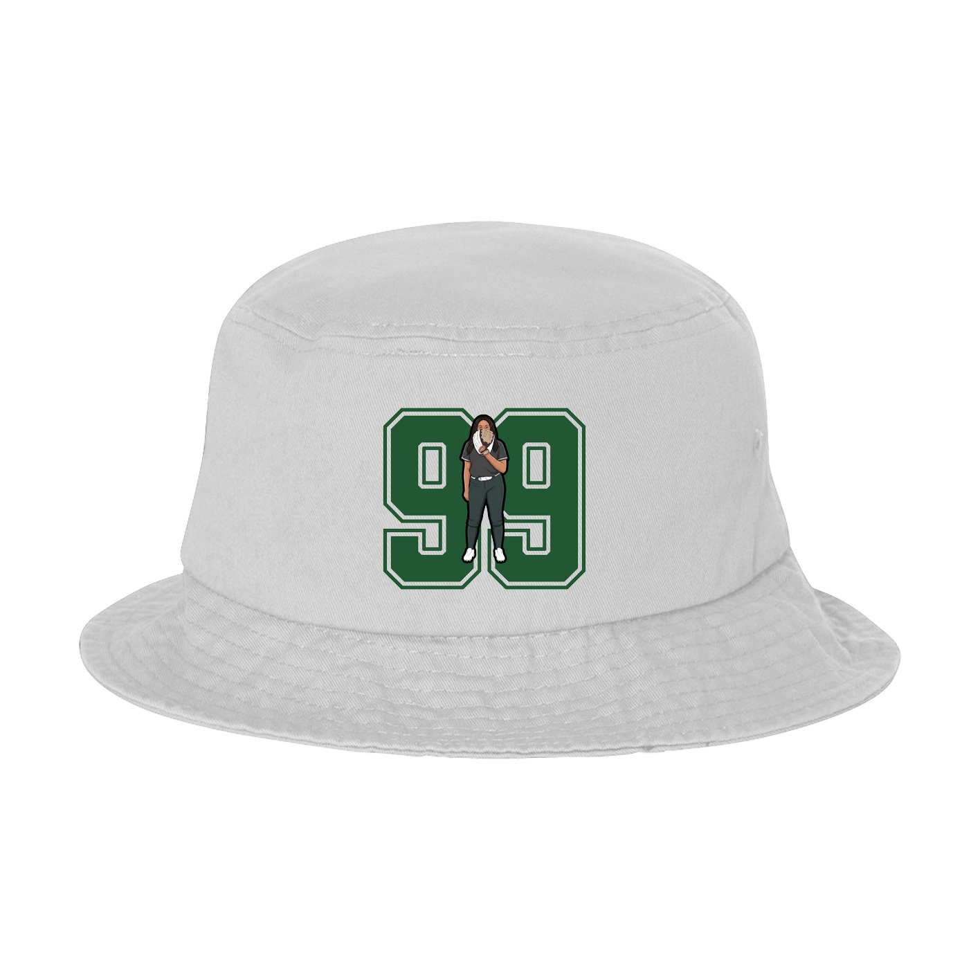Bucket Cap — Number in White
