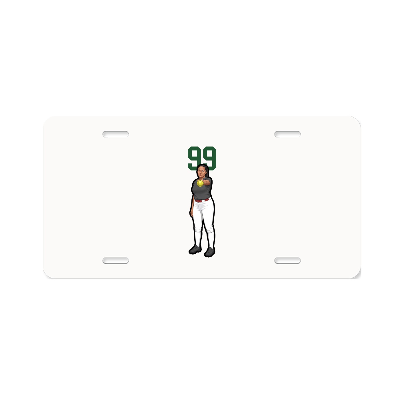 License Plate — Number Top in Classic