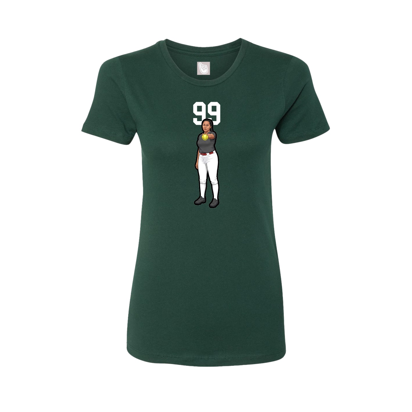 Womens Tee — Number Top in Green