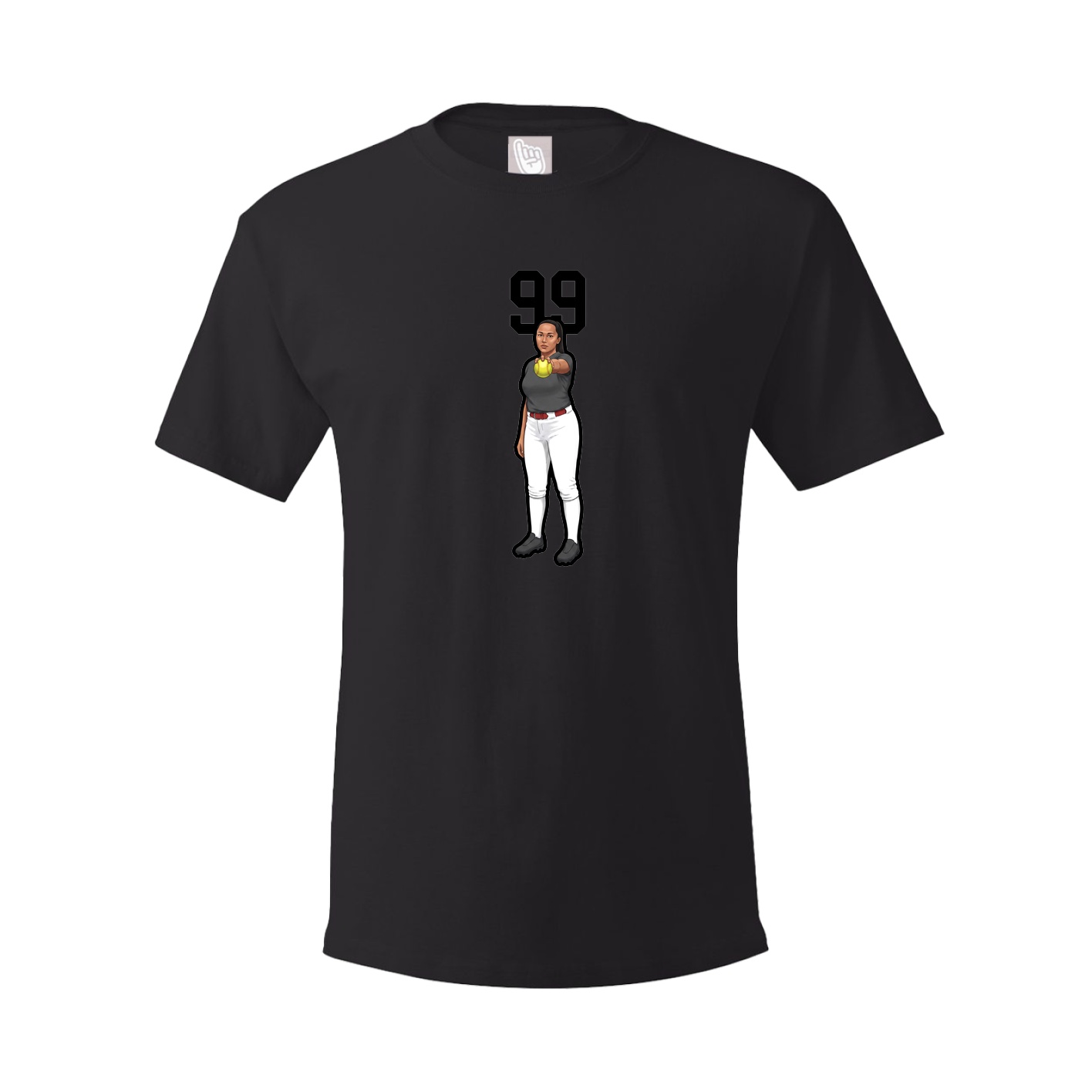 Youth Tee — Number Top in Black