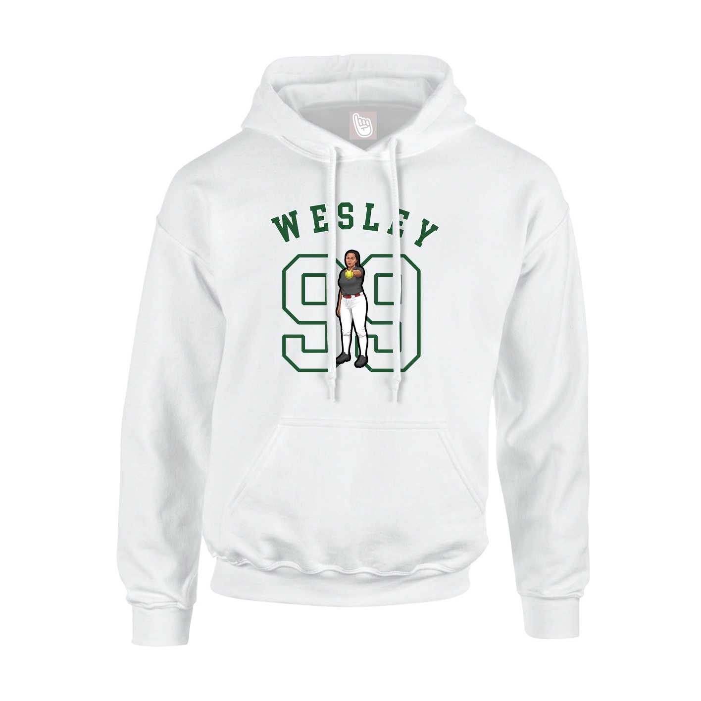 Youth Hoodie — Shirsey Arch in White