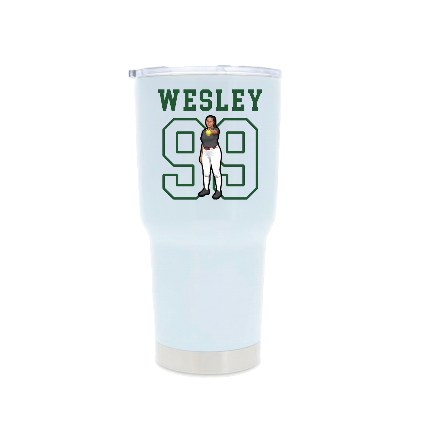 30oz Stainless Steel Tumbler — Shirsey in White