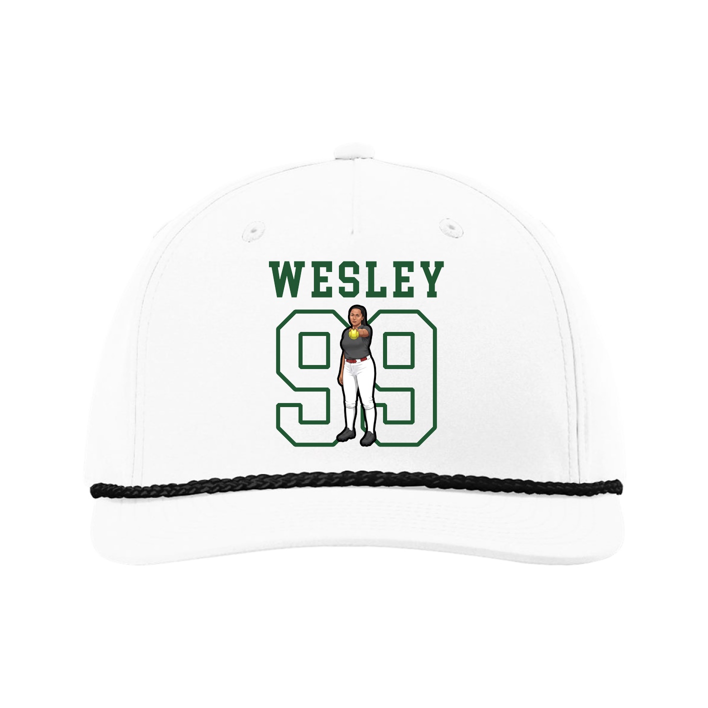 Five-Panel Classic Rope Cap — Shirsey in White