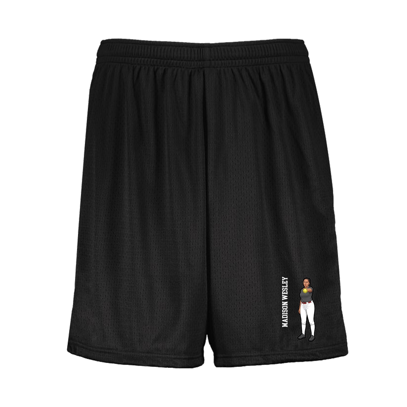 Shorts — Name Vertical in Black