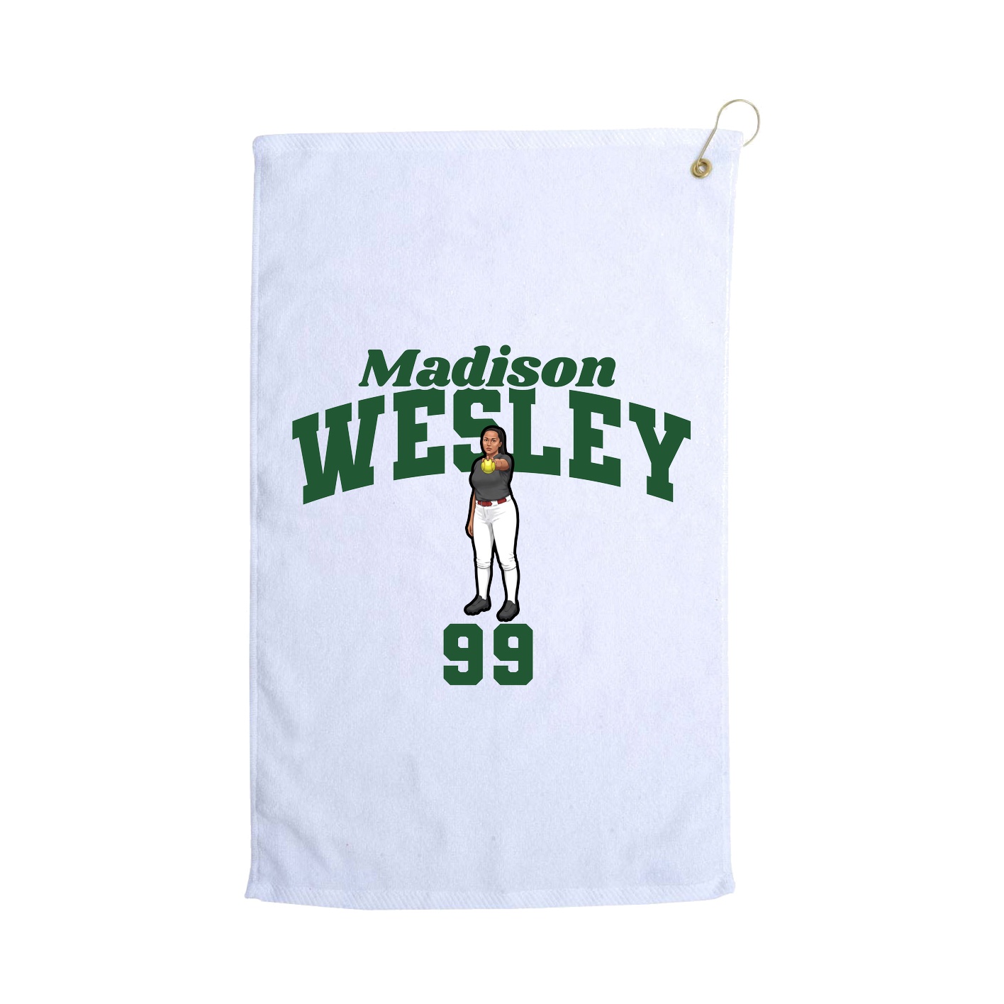 Golf Towel — Signature Arch in White