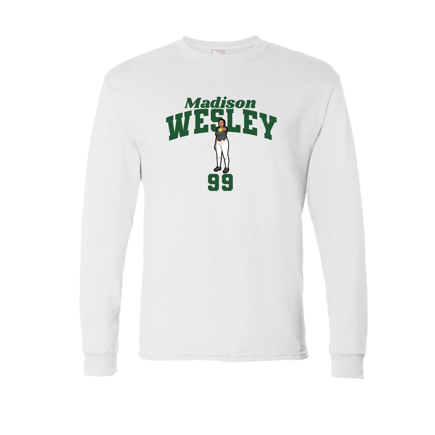 Long Sleeve Tee — Signature Arch in White
