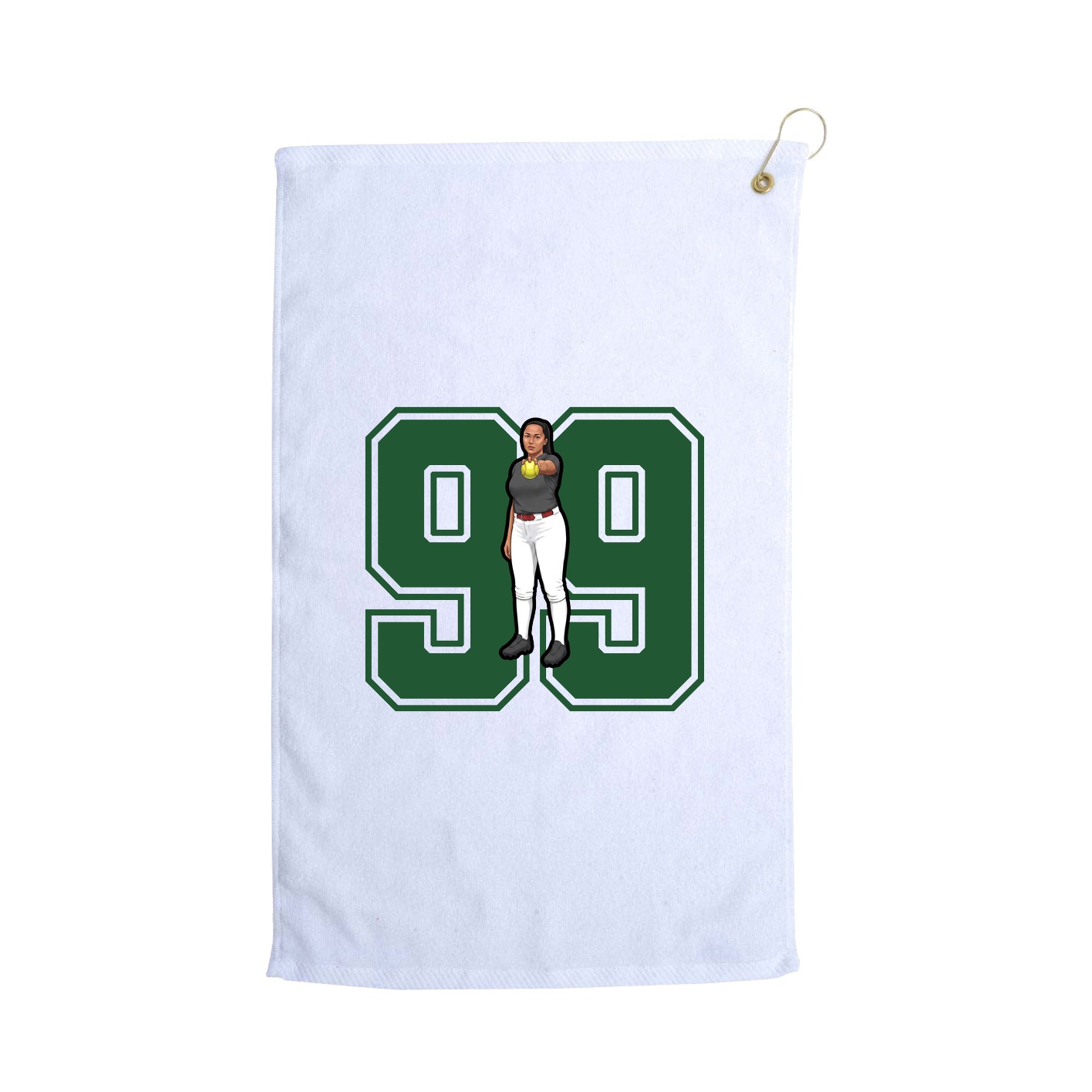 Golf Towel — Number in White