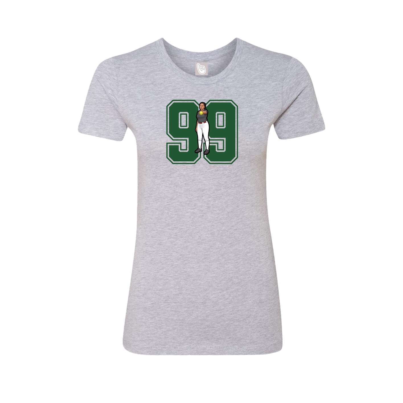 Womens Tee — Number in Grey