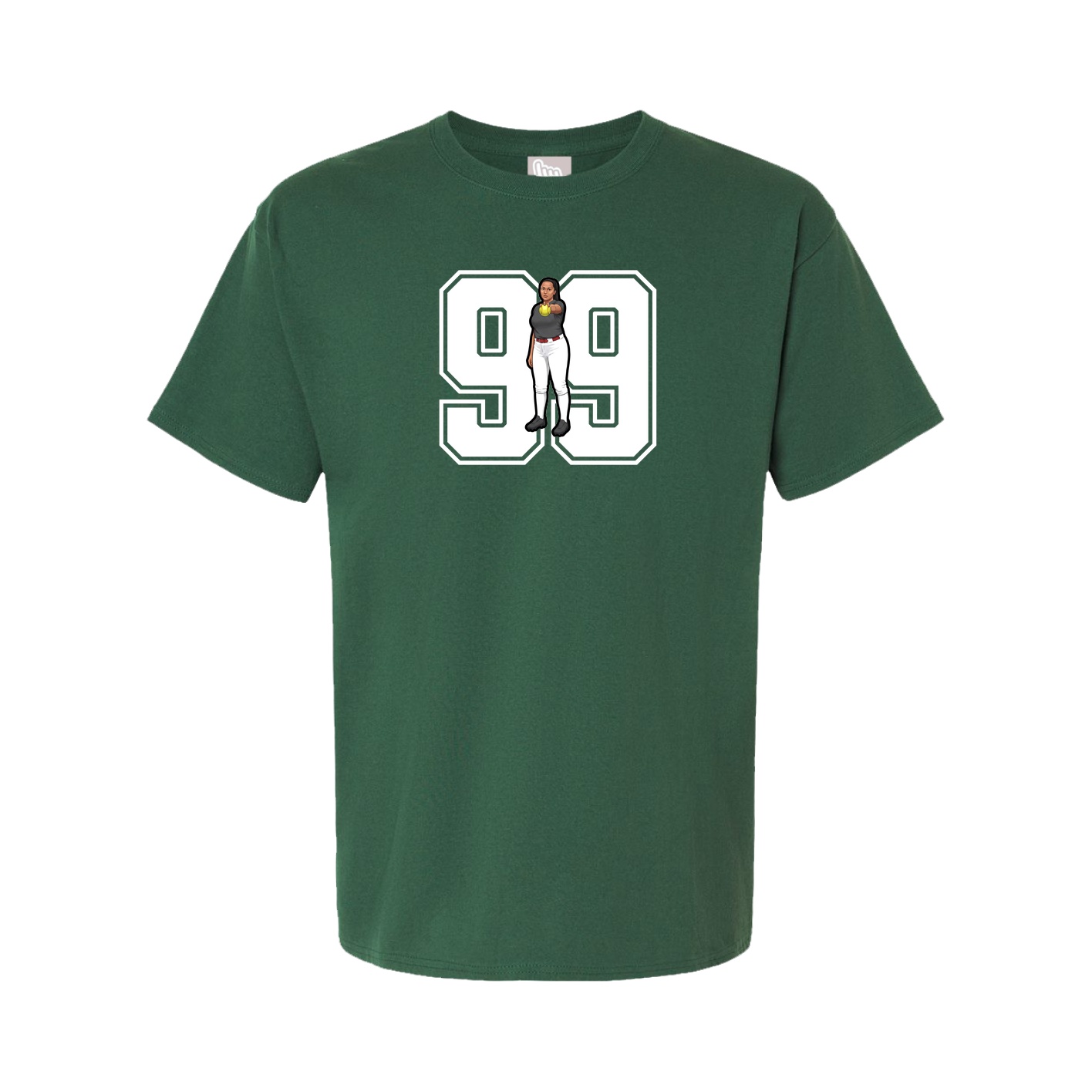 Youth Tee — Number in Green