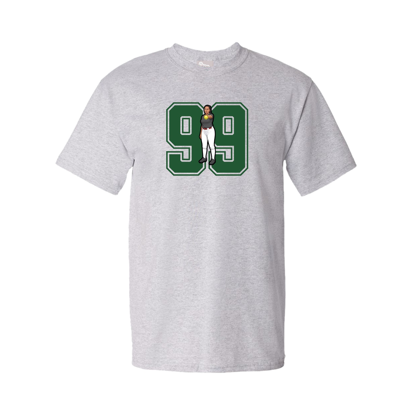 Youth Tee — Number in Grey
