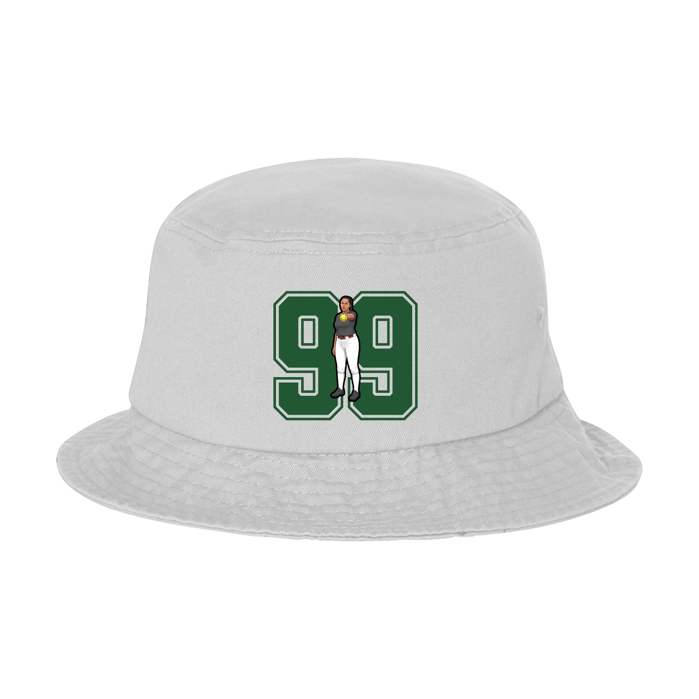 Bucket Cap — Number in White