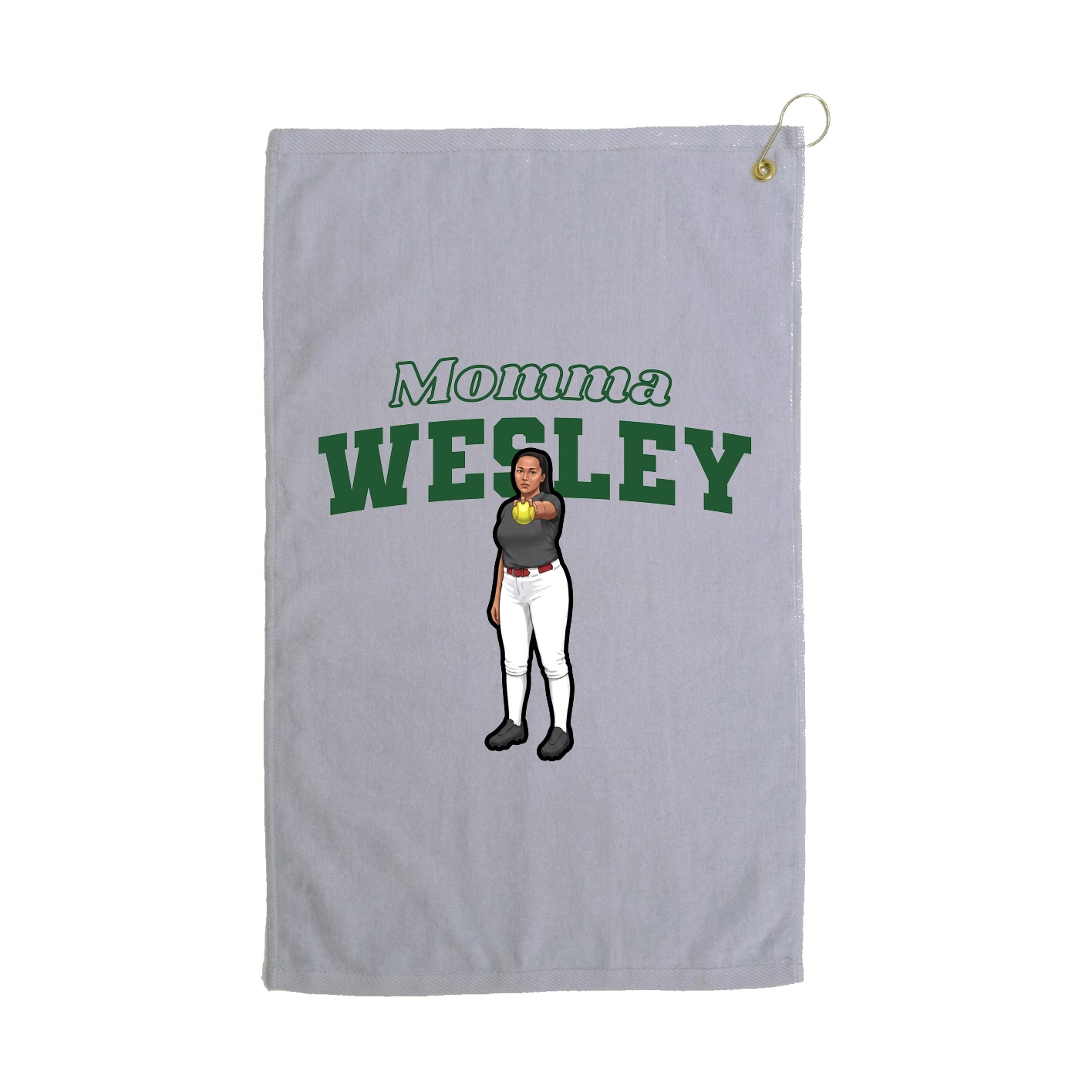 Golf Towel — Mothers Day Block in Grey