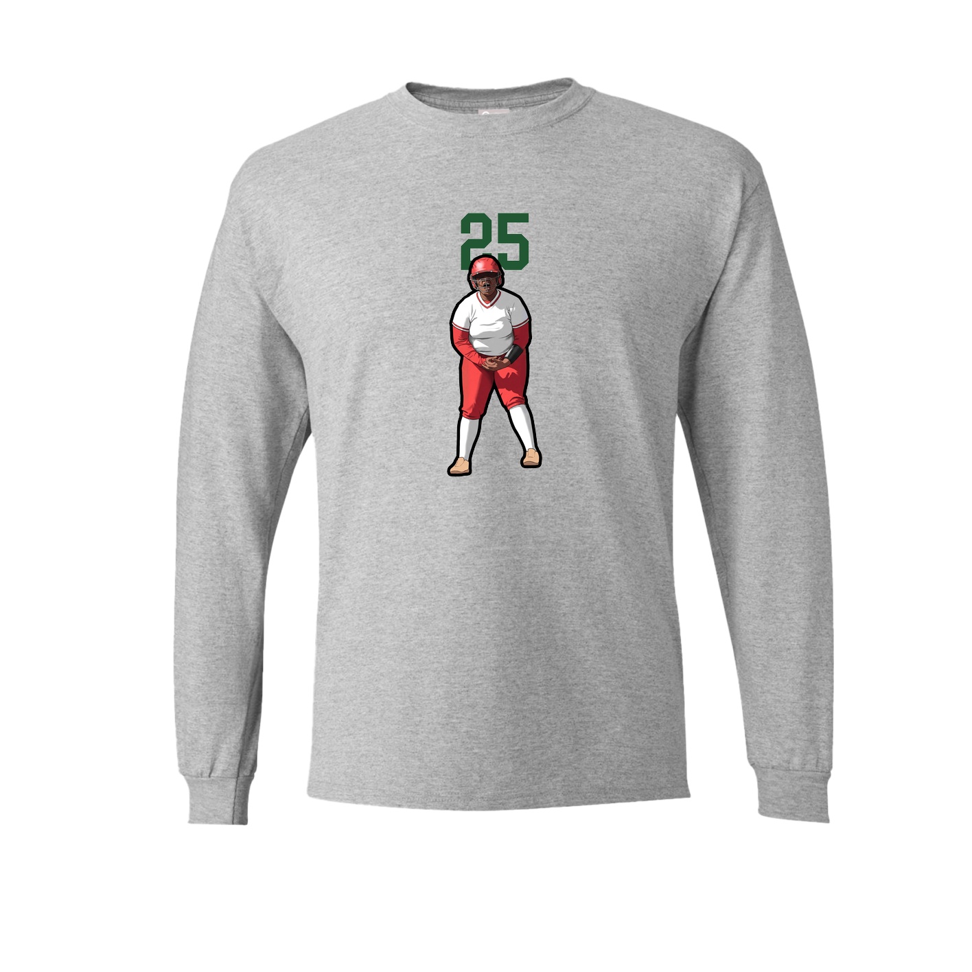 Long Sleeve Tee — Number Top in Grey