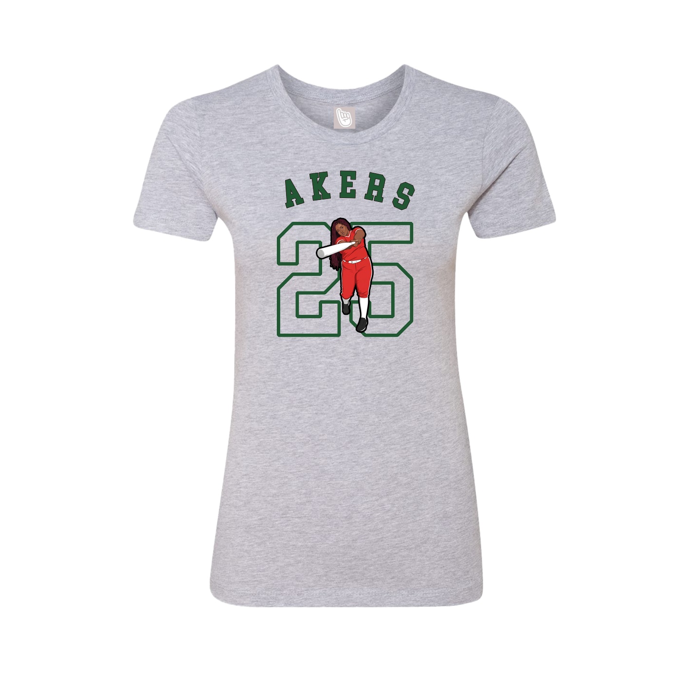 Fitted Women's Tee — Shirsey Arch in Grey