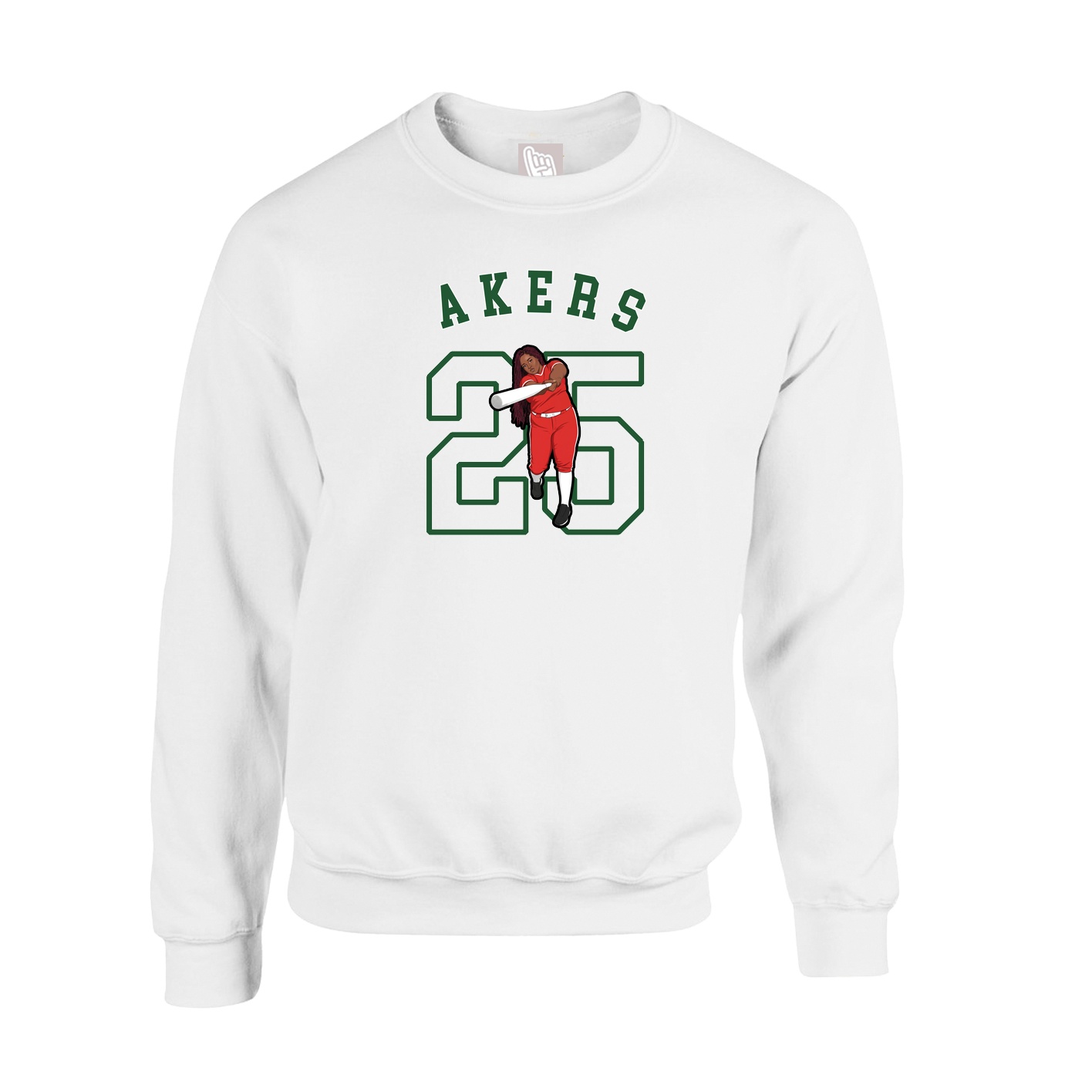 Fleece Crew — Shirsey Arch in White