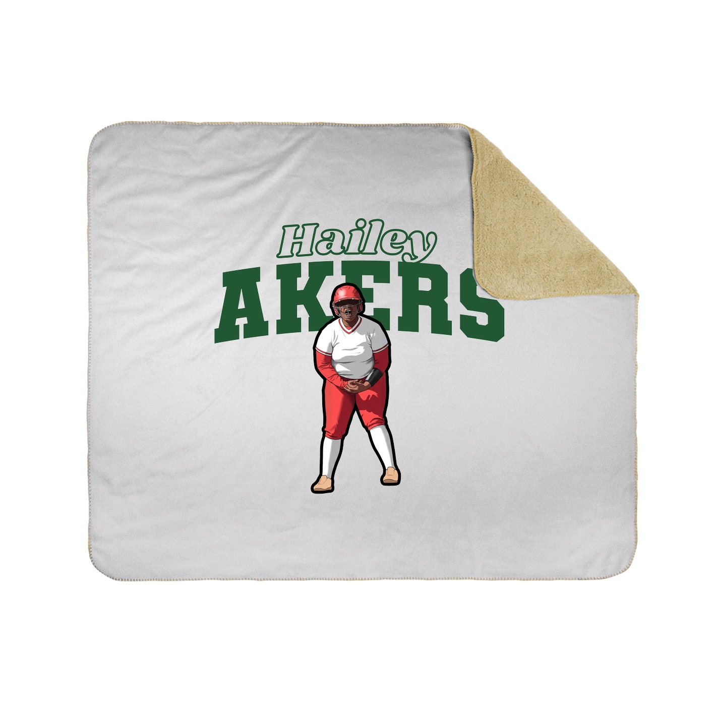 Throw Blanket — Name Arch in White