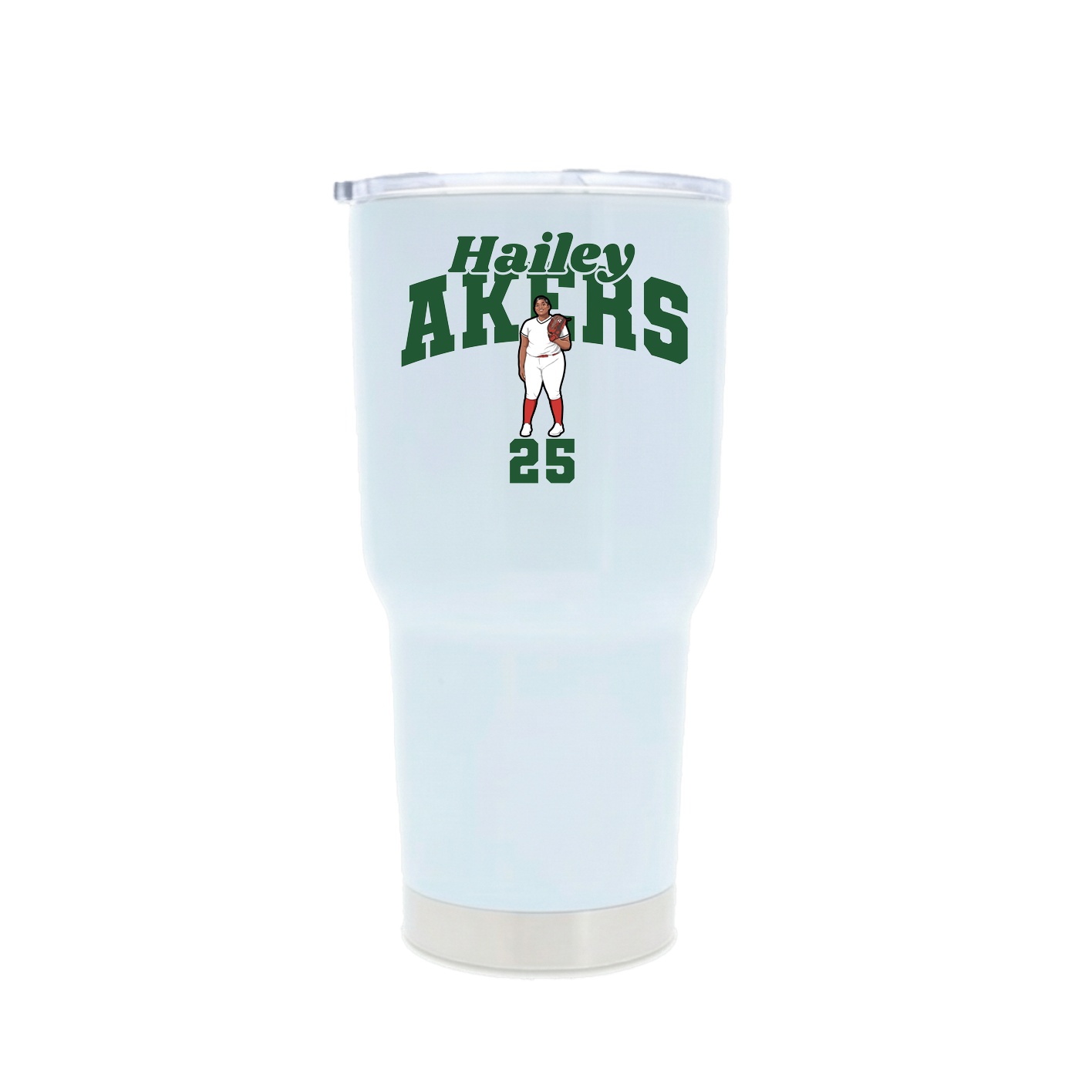 30oz Stainless Steel Tumbler — Signature Arch in White
