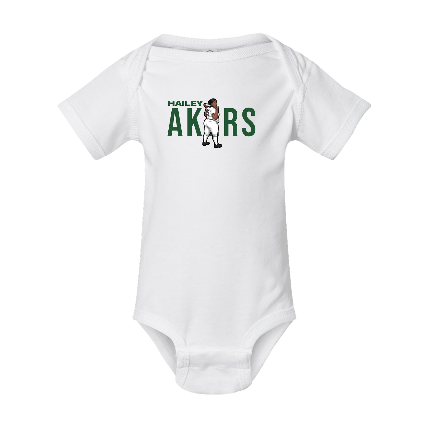 Baby Onesie — Player Name in White