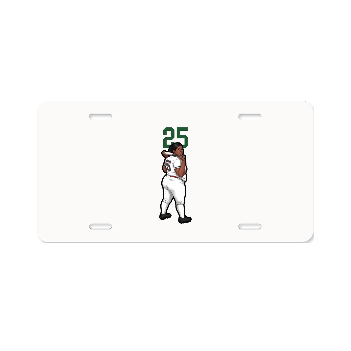 License Plate — Number Top in Classic