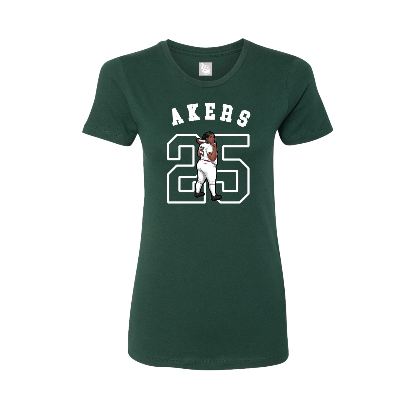 Fitted Women's Tee — Shirsey Arch in Green