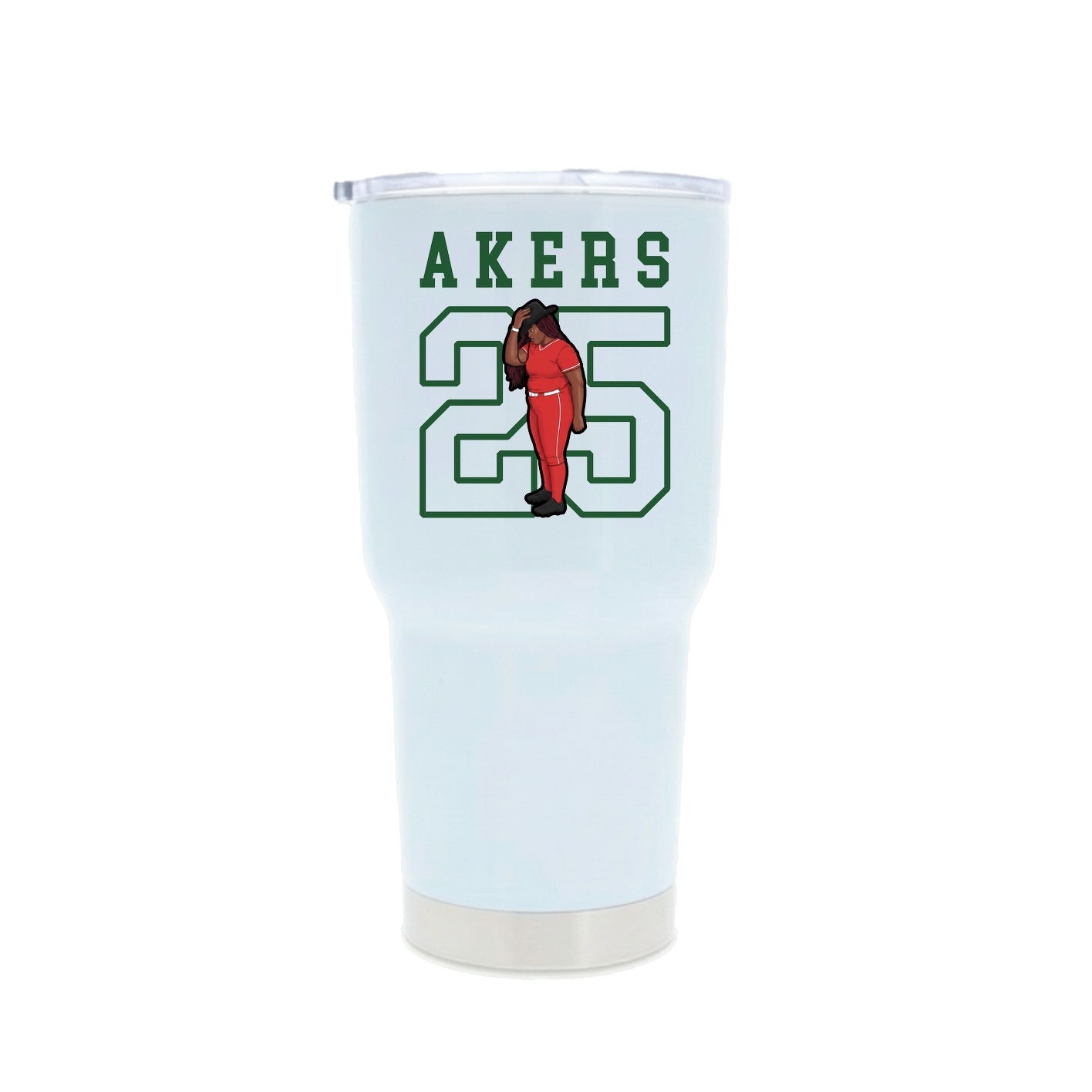 30oz Stainless Steel Tumbler — Shirsey in White
