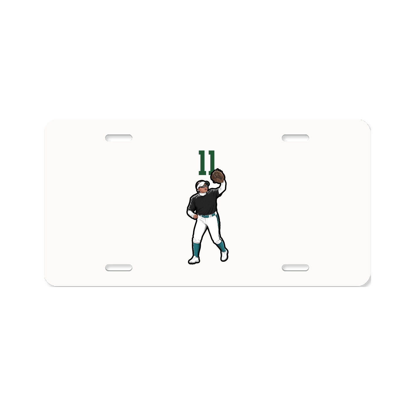 License Plate — Number Top in Classic