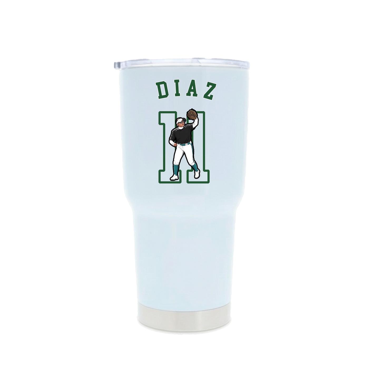 30oz Stainless Steel Tumbler — Shirsey Arch in White