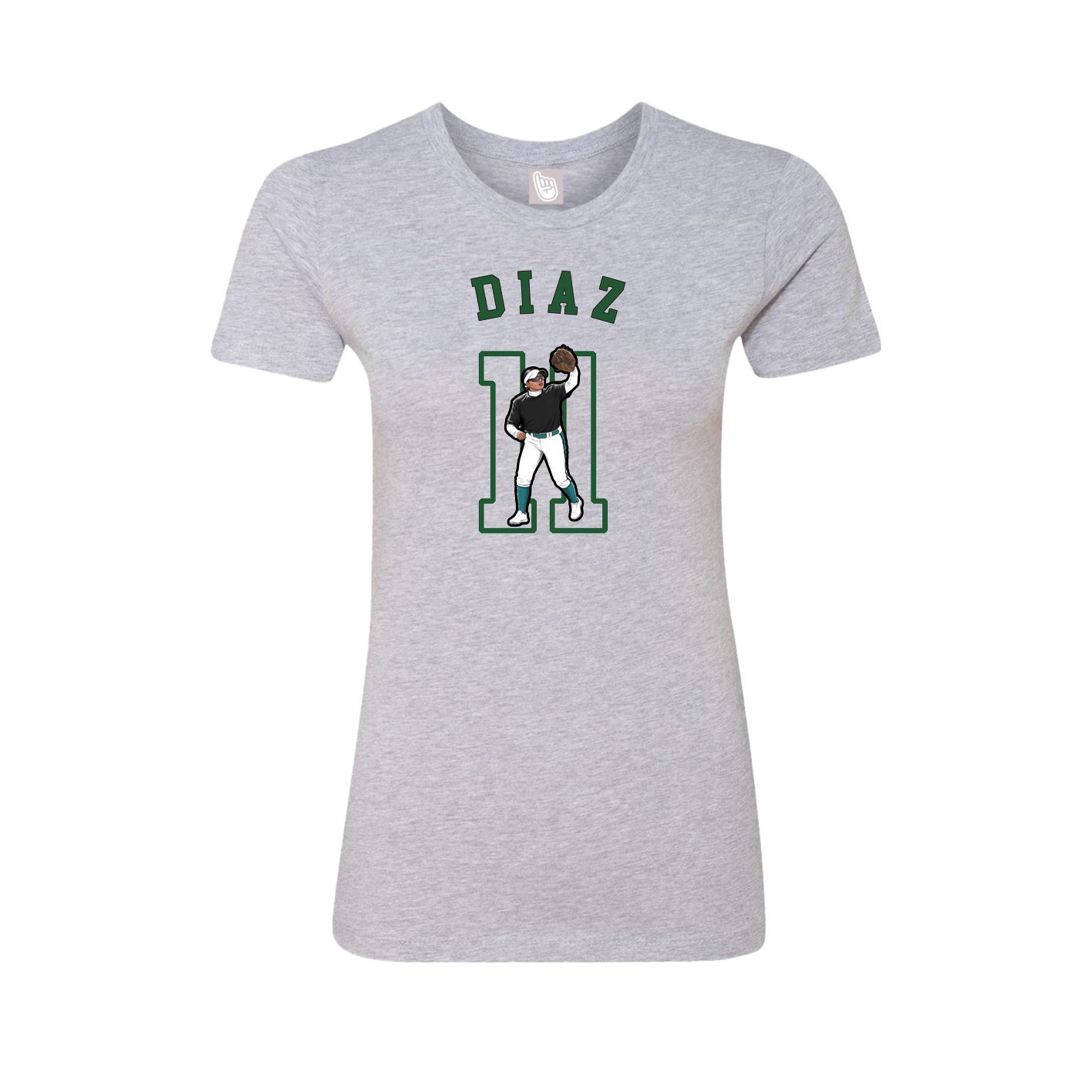 Fitted Women's Tee — Shirsey Arch in Grey