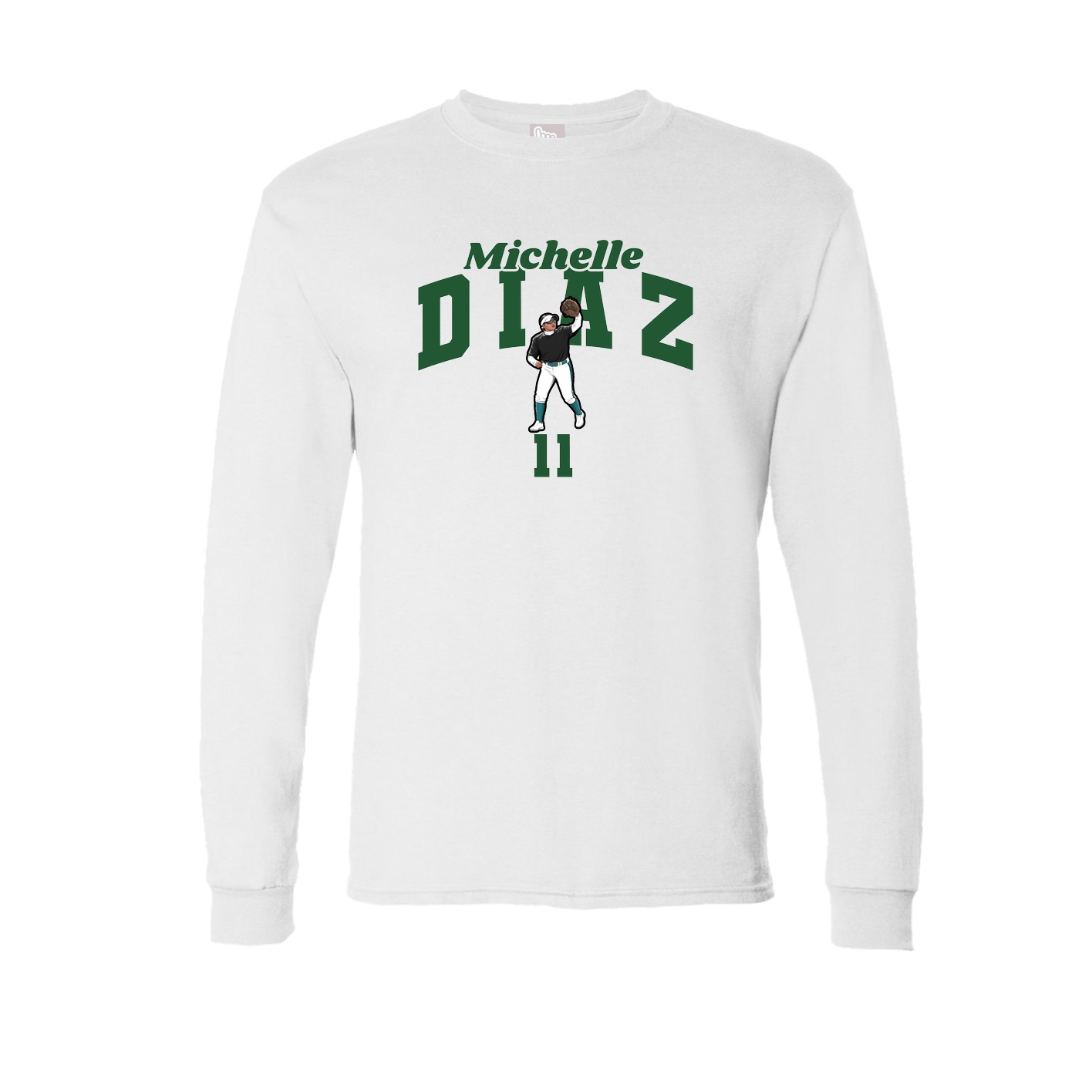 Long Sleeve Tee — Signature Arch in White