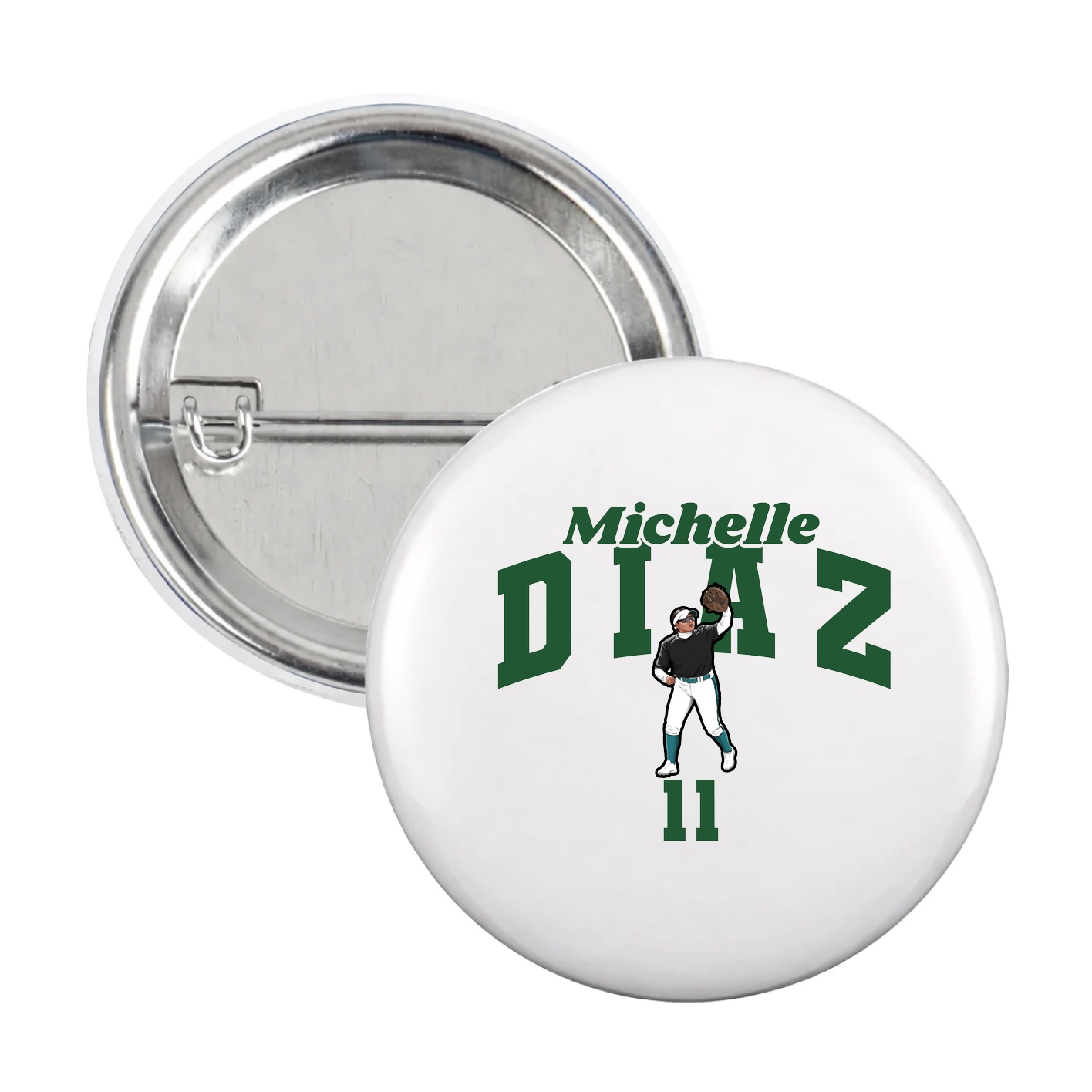 Game Day Button — Signature Arch in White