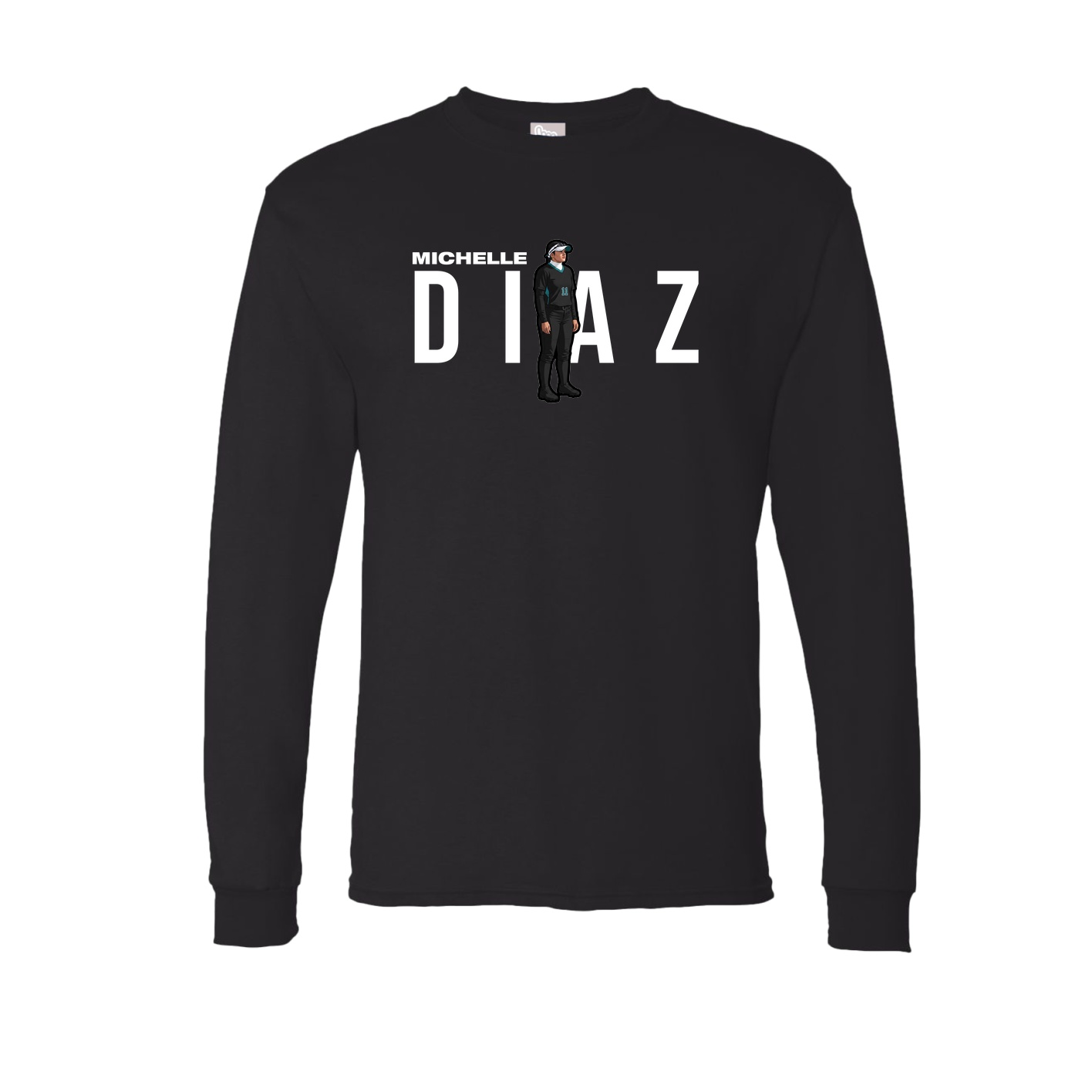 Long Sleeve Tee — Player Name in Black