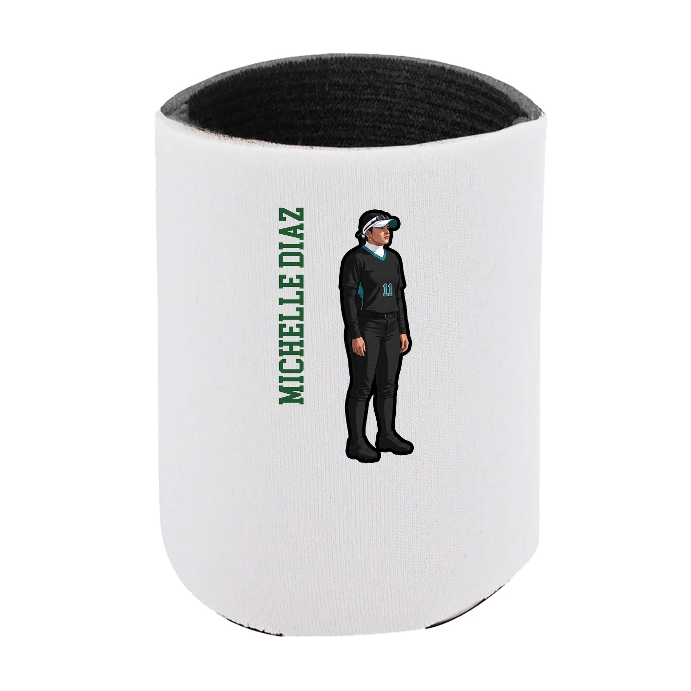 Can Holder — Name Vertical in White