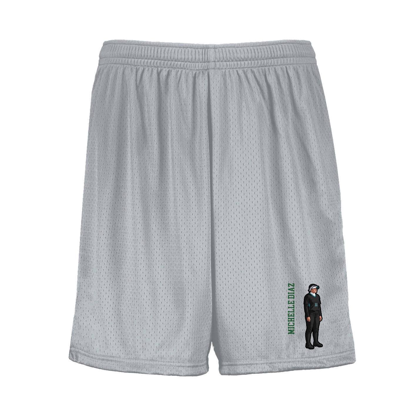 Shorts — Name Vertical in Silver