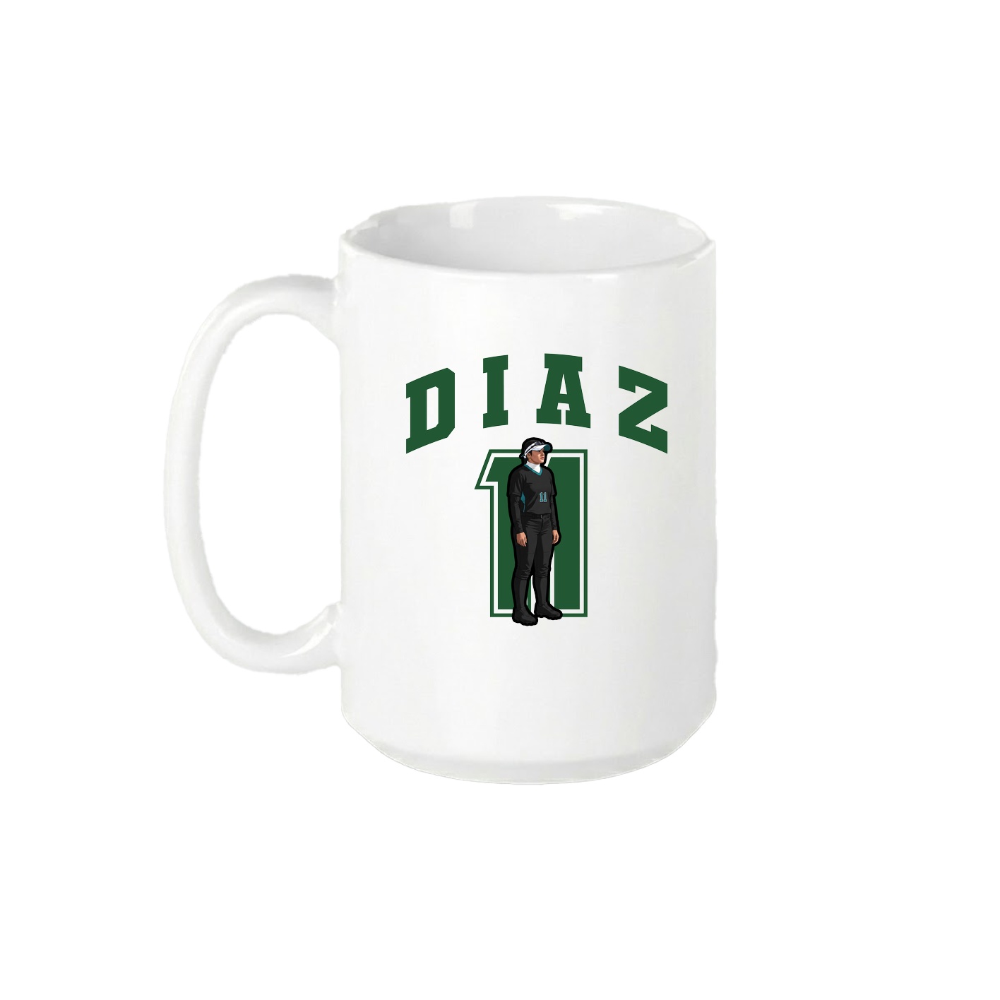 15oz Coffee Mug — Number in White