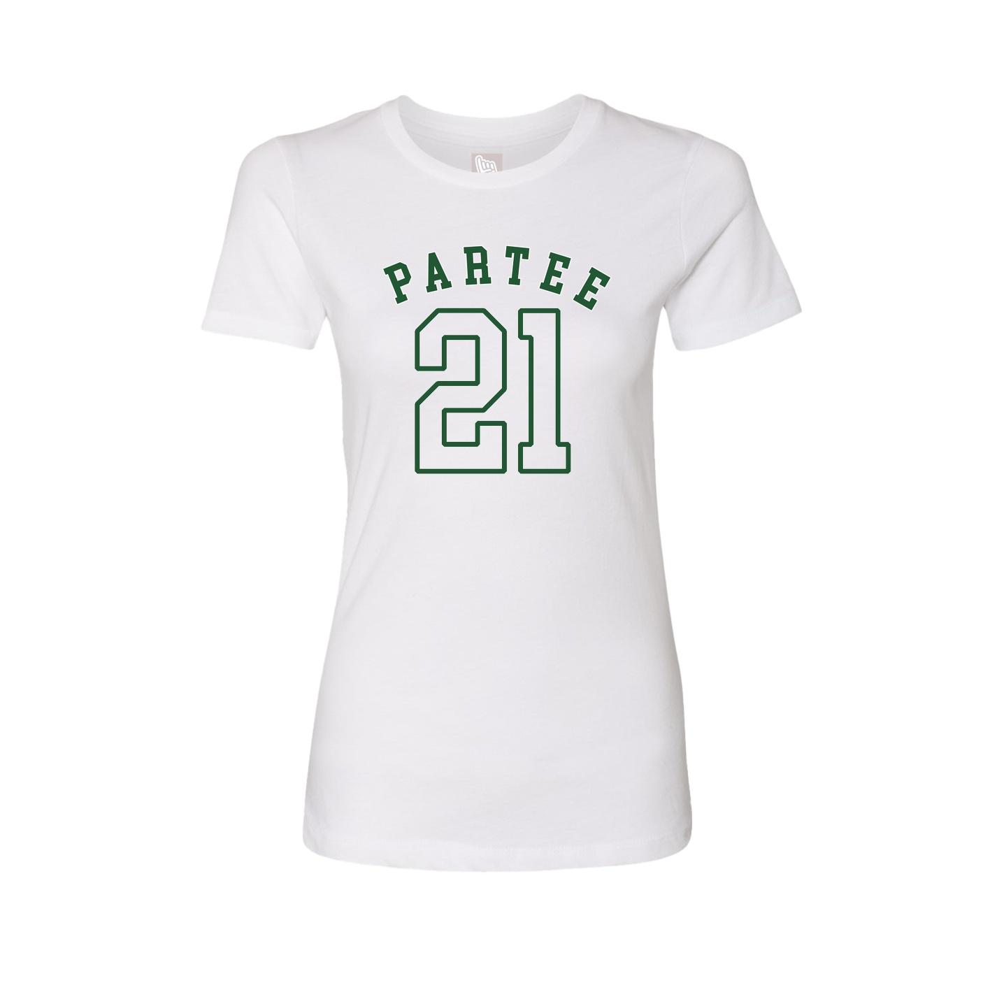 Fitted Women's Tee — Shirsey Arch in White